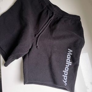Madhappy black terry shorts